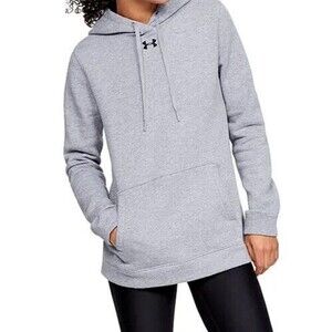 Under Armour Hustle Fleece Cold Gear Hoodie Womens 1300261  Gray Small